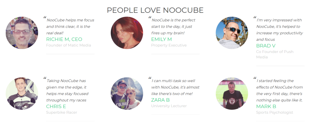 NooCube testimonials