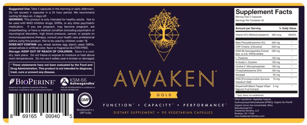 awaken gold label