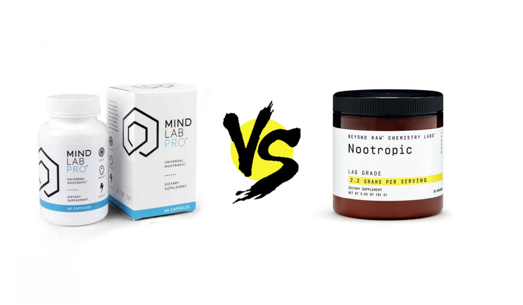 mind lab pro vs. beyond raw chemistry labs nootropic